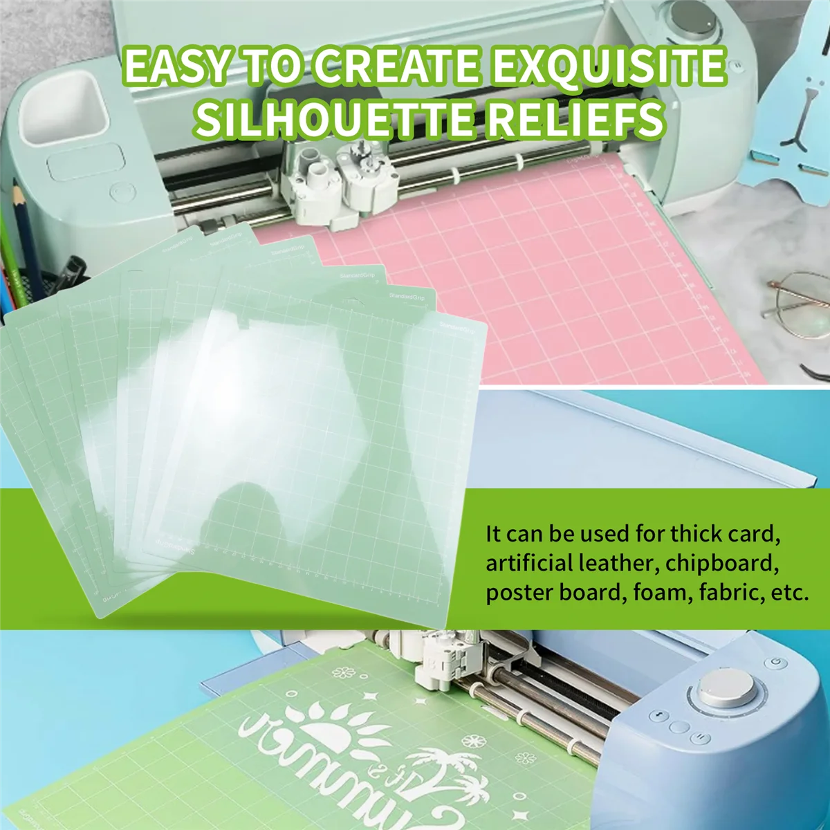 

ABAZJ 6Pack Cutting Mats for Cricut Maker 3/Maker/Explore 3/Air 2/Air/One(12X12 Inch) Quilting Cricket Mats Accessories