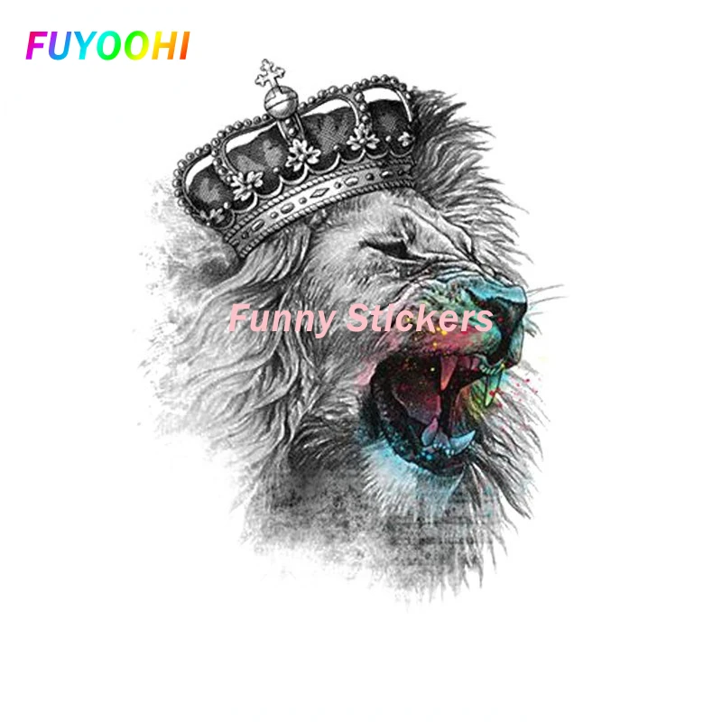 FUYOOHI Exterior/Protection Fashion Stickers Fashion Anime Simba King Lion Car Sticker Decal Decor Motorcycle PVC Stickers