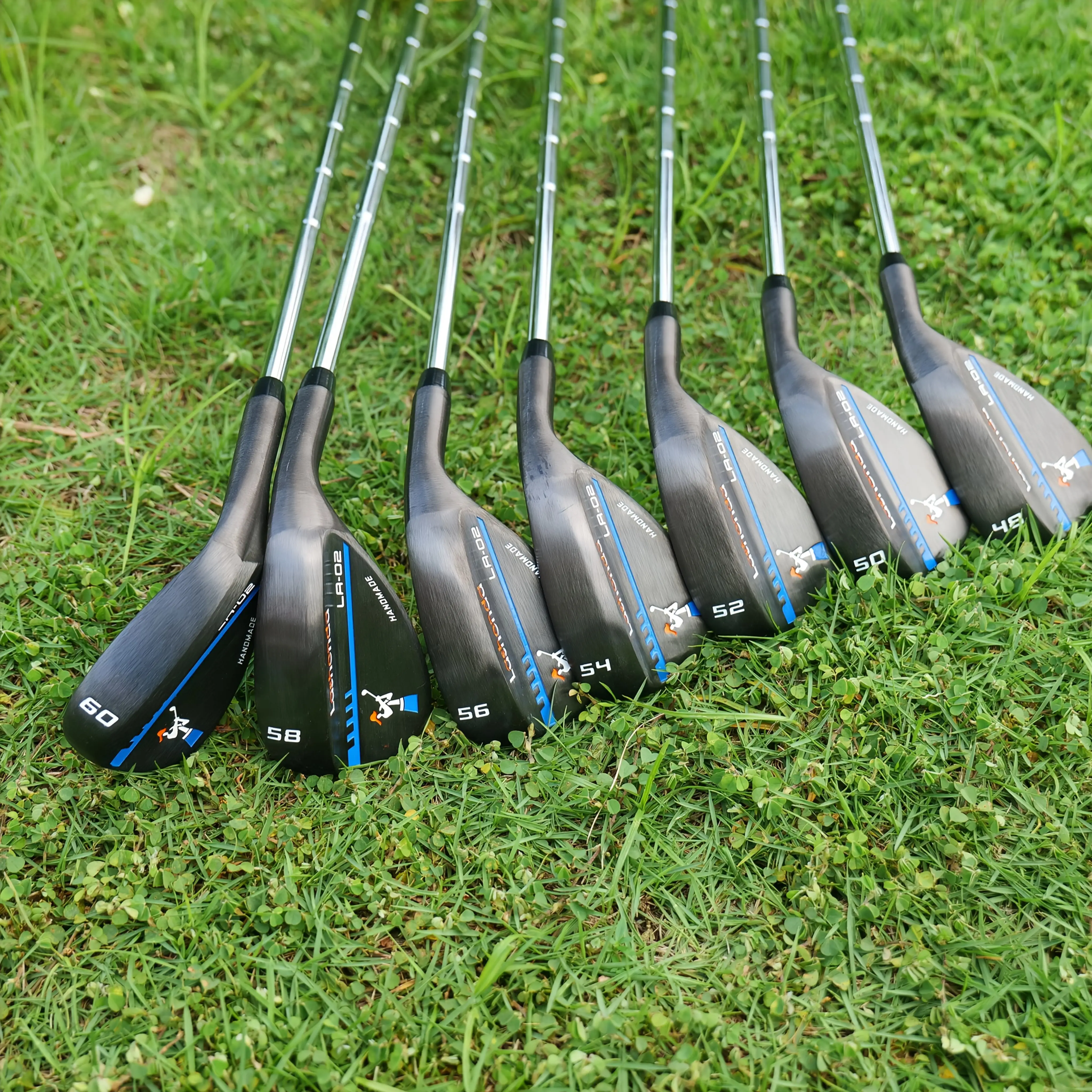 Lashonda LA-02 Golf Wedge Sand Club, Forged Stainless Steel, 3Pcs with Low/Med/High Loft, Step Distance Layout, Wide Sole Head,