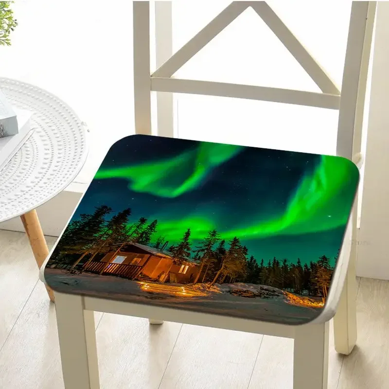 Aurora Polar Lights European Dining Chair Cushion Circular Decoration Seat For Office Desk Cushion Pads