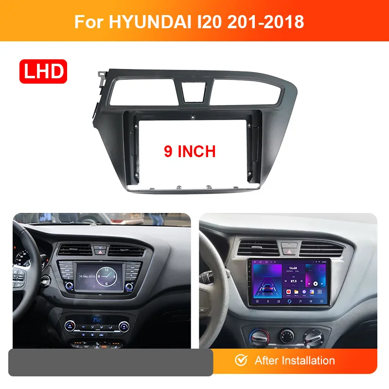 Telaio Plancia Per Hyundai I20 2015-2017 Con Autoradio 2 Din 9 Pollici