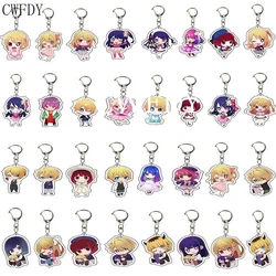 New Kawaii Oshi No Ko Anime Keychain Hoshino Ai Akuamarin Rubii Sarina Gorou Figure Key Chain Double Side Acrylic Jewelry Gifts