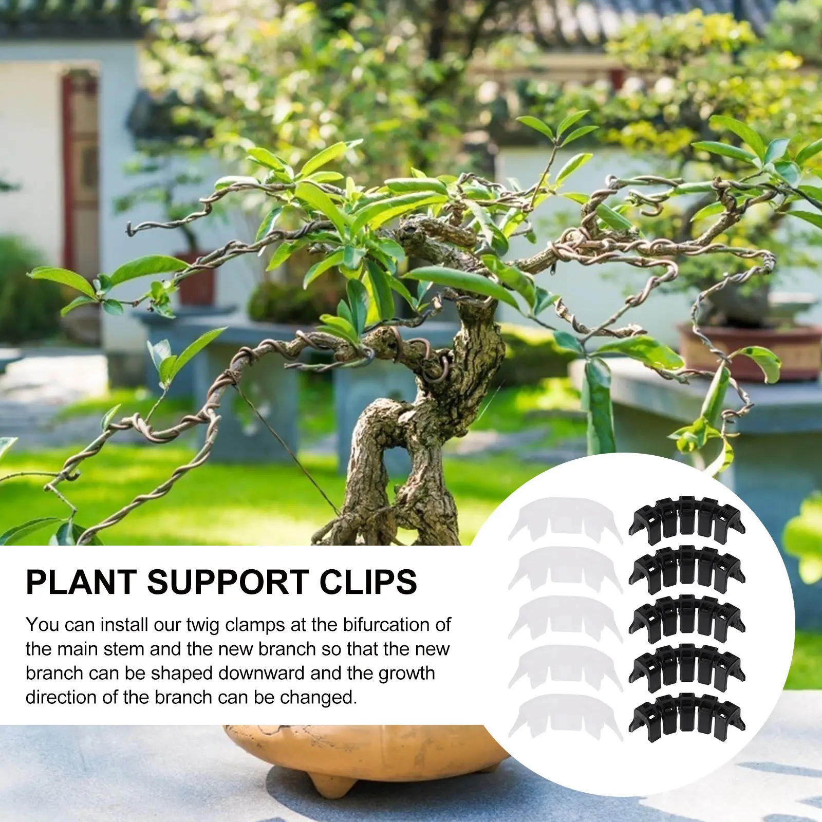 

200Pcs Plant Plastic Adjusted Holders Flexible Gardening Bender Clips for Vine Plants Tomatoes Melons Eggplants Vegetables
