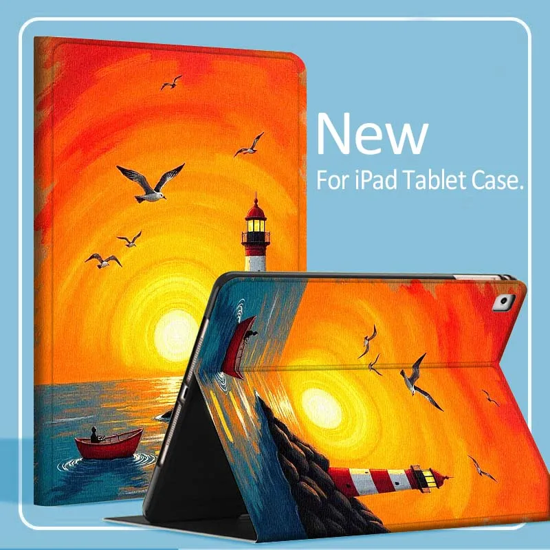 

Luxury Iron Tower Art Tablet Case For iPad Pro Air Mini 1 2 3 4 5 6 7 7th 8th 9th 10th 11th 10.2 9.7 10.5 10.9 11 2024 2025