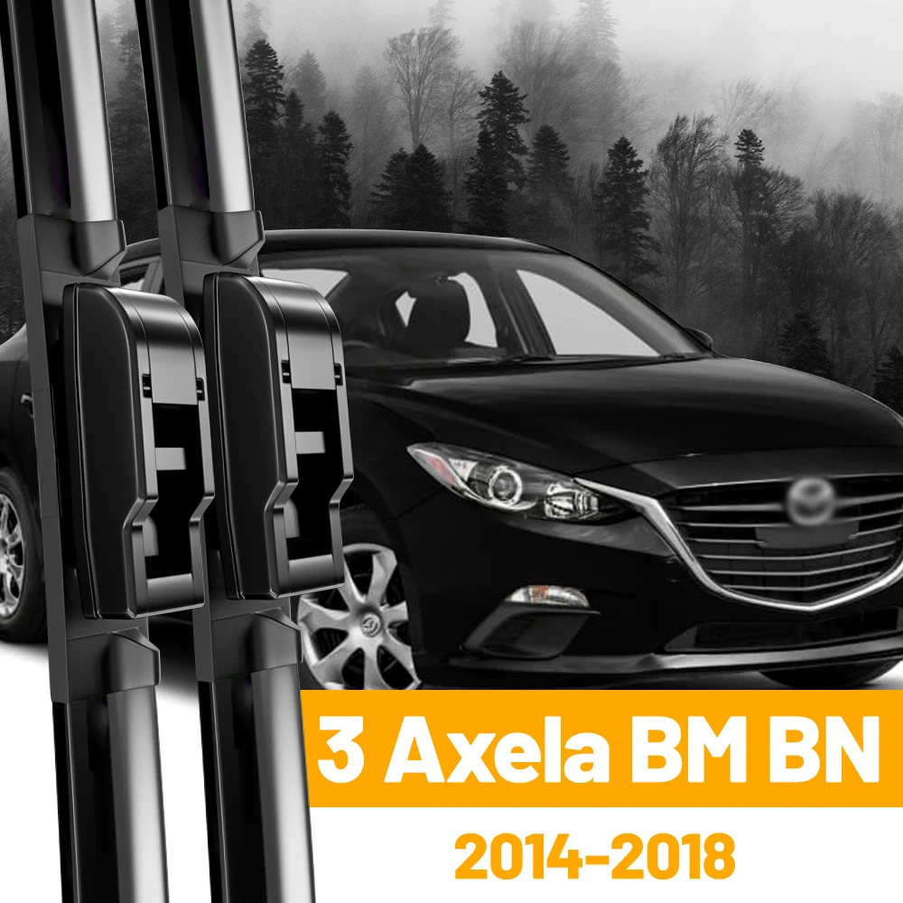 For Mazda 3 Axela BM BN Front Wiper Blades 2014-2018 2015 2016 2017 Windscreen Windshield Window Brushes Accessories 24