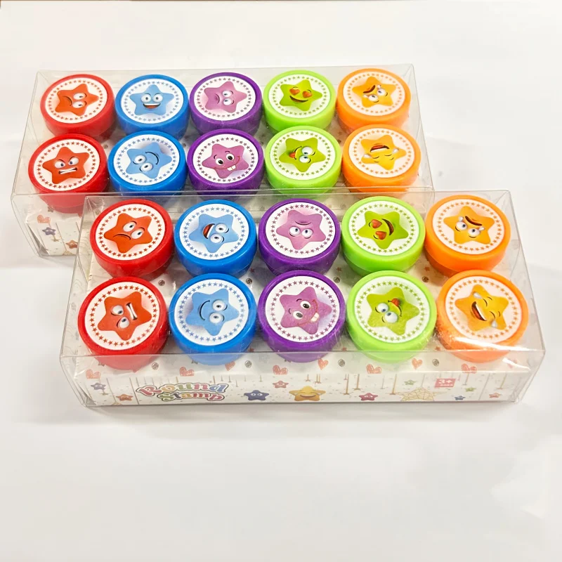 10/20 قطعة من طوابع التعبيرات اللطيفة، طوابع التحبير الذاتي لمستلزمات حفلات أعياد الميلاد الممتعة، هدايا الحفلات، طوابع مكافآت المعلم، التعلم