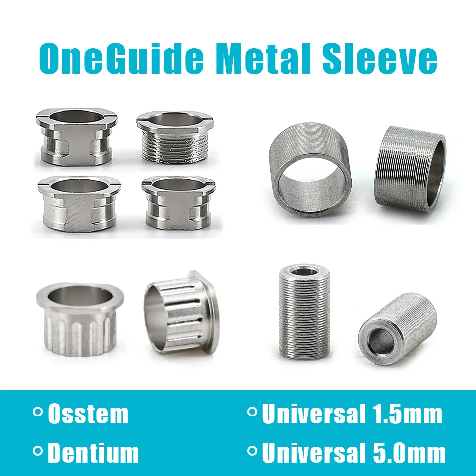 10Pcs Kit OneGuide Metal Sleeve Dental Surgical Guide Sleeve Grade 5 Titanium Sleeve for Osstem Dentium TS System Fast Shipping