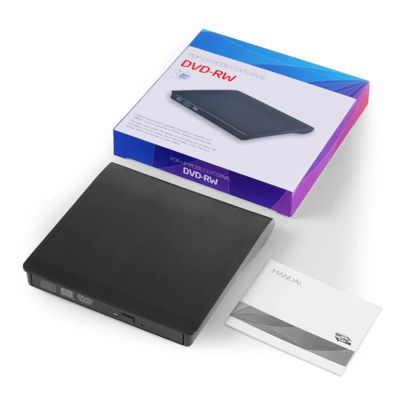 

Внешний DVD/CD-накопитель USB 3.0 для ноутбука — быстрое запись и чтение, совместимый с Windows/Mac ‌