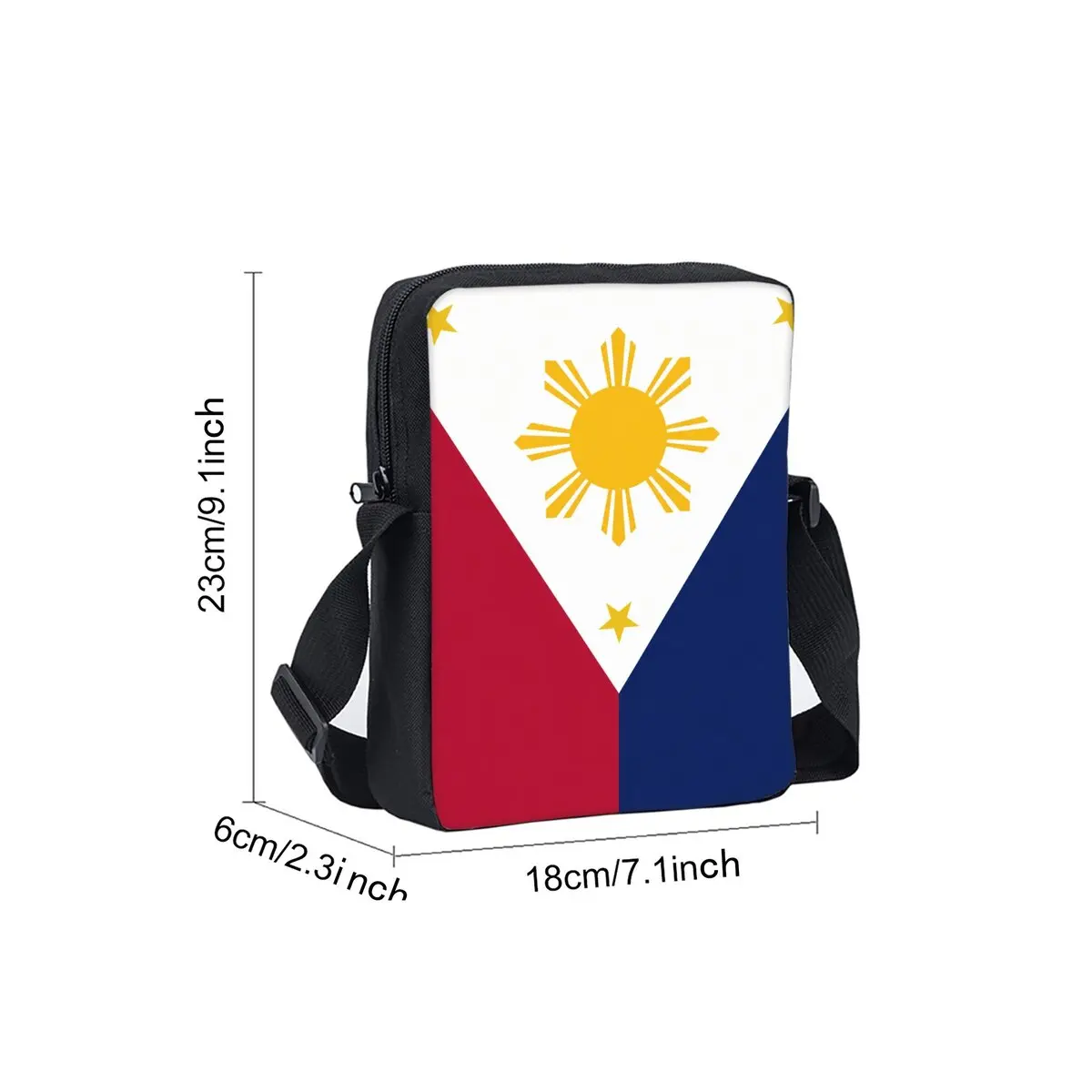 Flag Print Single Sided Messenger Bag for Boy/Girls Children Best Gifts 2D Flat Cartoon Casual Crossbody Bag