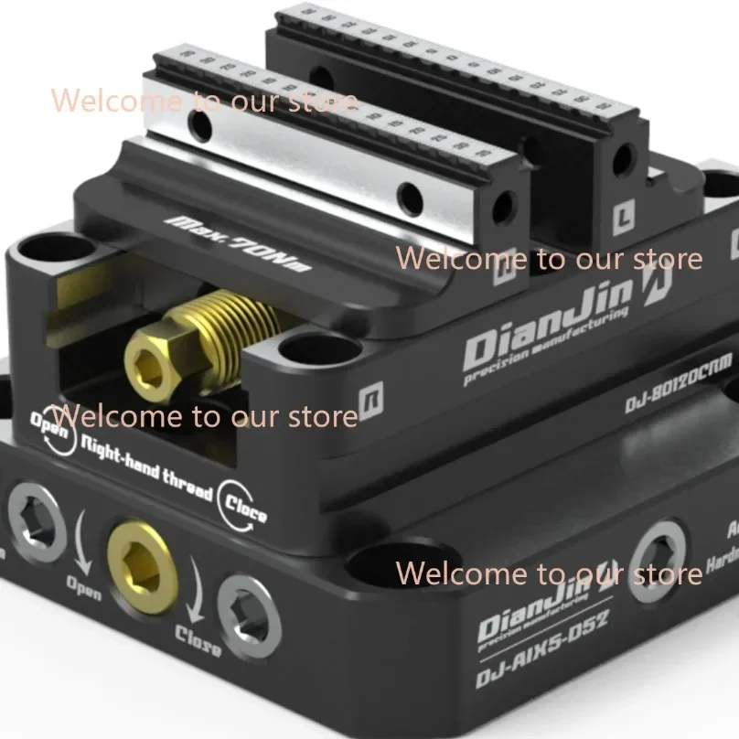 4-5 Axis Fixture Self-centering Vise Positive Paired with Zero Point Quick Change Four Axis L-block Bridge Board DJ-6080H D52