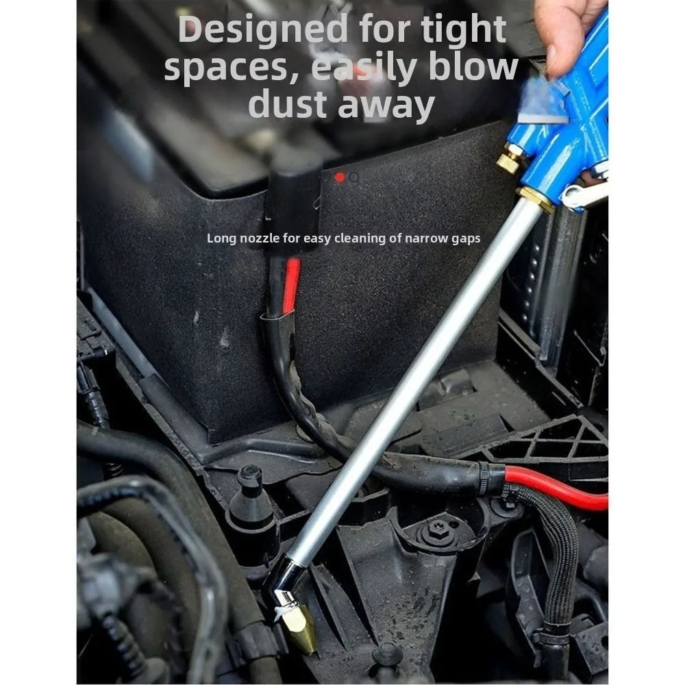 Dual-Purpose Pneumatic Engine Cleaning Washer 1/4 Quick Connector Long Elbow Cleaning Degreaser Sprayer Adjustable Pressure