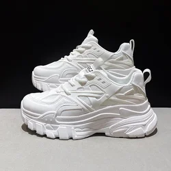 Women Shoes Thick Bottom Chunky Sneakers Fashion Casual White Ladies Shoes Trainer Platform Sneaker Womens Zapatillas Mujer