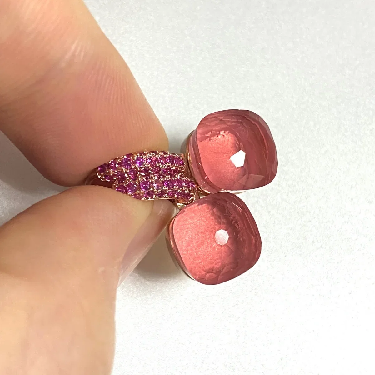 

30 Colors Candy Color Purple Zircon Crystal Earrings Rose Gold Plated Fashion Jewelry for Women Gift