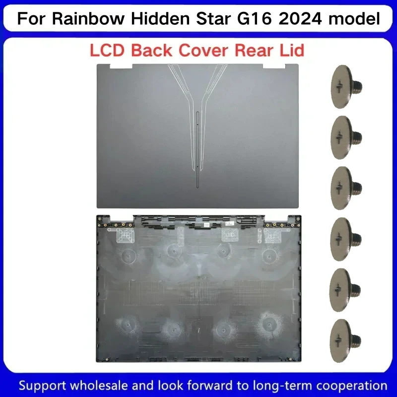 New For Rainbow Hidden Star G16 2024 LCD Back Cover Rear Lid Upper Case Palmrest Cover A Case C Shell Bottom Case Base Cover