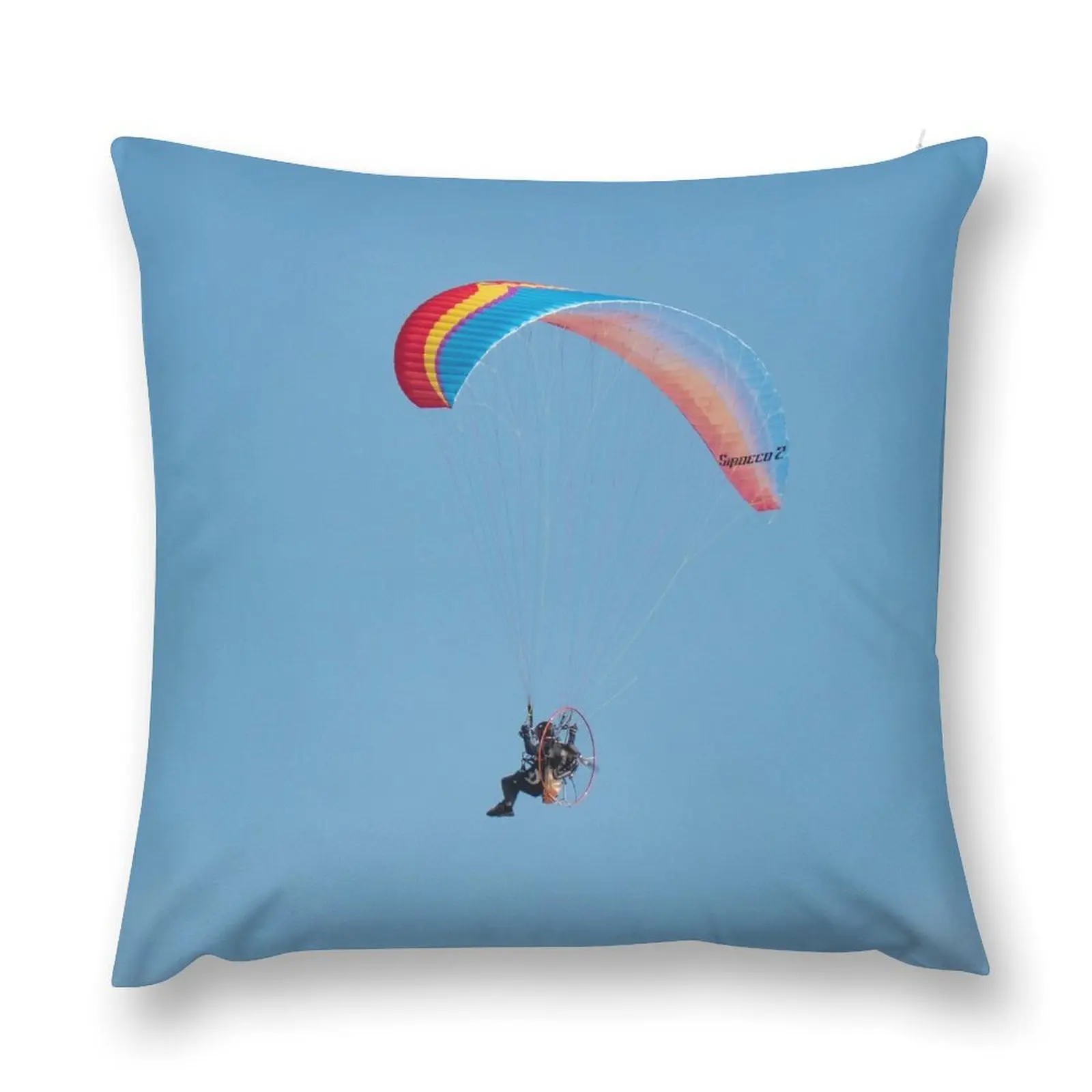 Powered Paraglider in Action. Throw Pillow Pillowcase bed pillows Sofa Cover Ornamental Pillow pillow