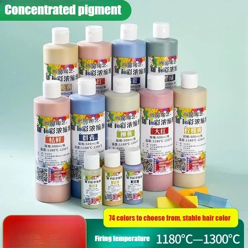 Ceramic Underglaze Painting Colorful Pigment DIY 12colors Glaze 90g Electric Kiln Medium High Temperature Concentrate Lead-free
