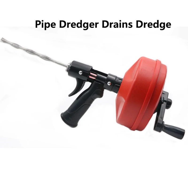 Kitchen Toilet Sewer Blockage Hand-Operated Pipe Dredger Drains Dredge Manual Drain Cleaner Device Hand Tool