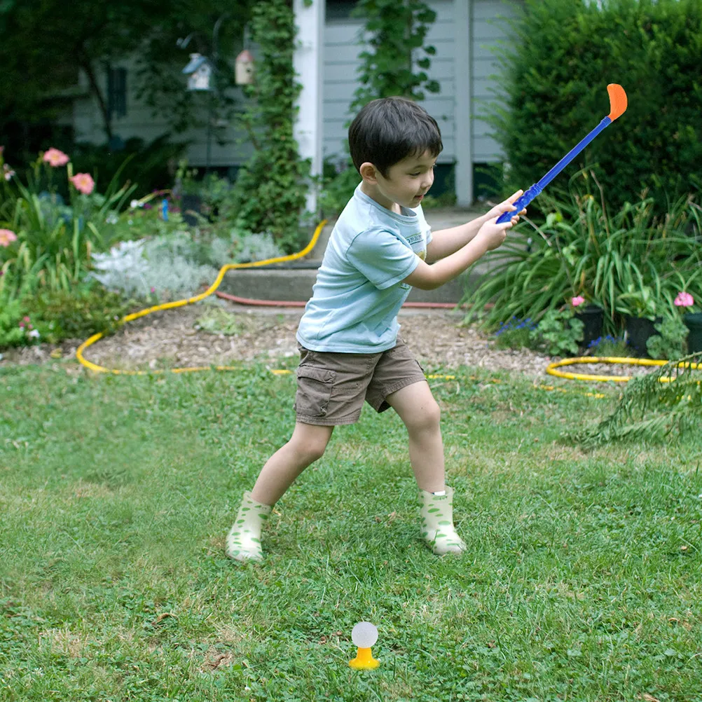 

2Sets Kids Practice Golf Set Lightweight Portable Colorful Environmental Friendly for Outdoor Backyard Mini Gift Set
