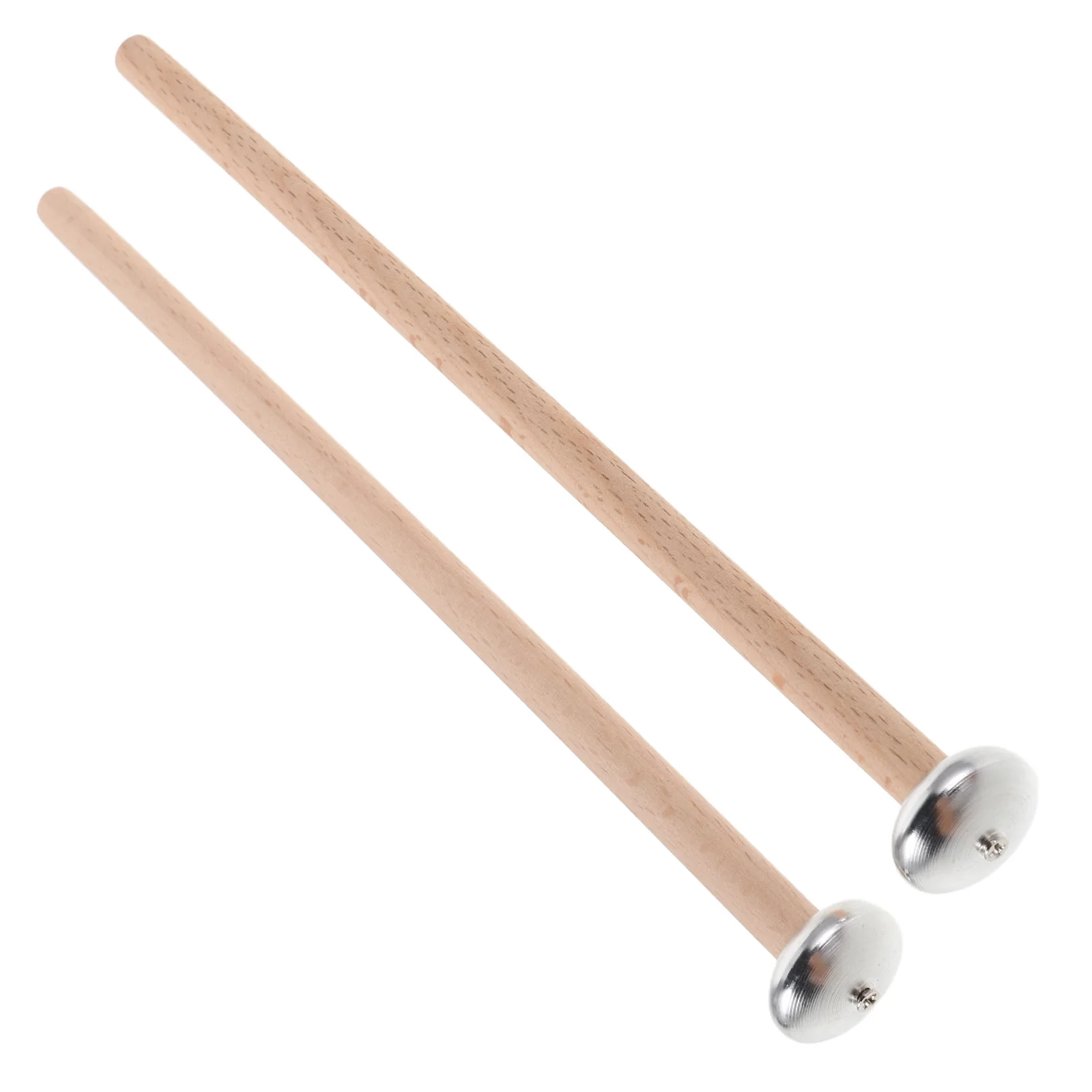 

1 Pair Bell Mallets Aluminum Plate Gong Hammer Oval Metal Head Glockenspiel Sticks Short Flat Design Durable Percussion Tools