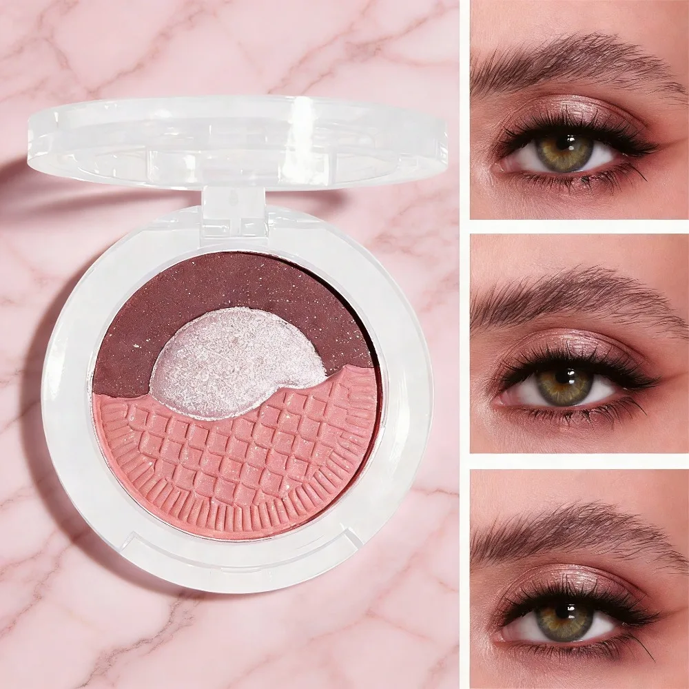 Pearl matte eyeshadow pink European American Korean makeup artist cookie small plate monochrome eyeshadow box