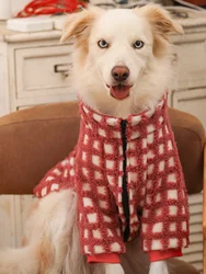 Large Dog Lamb Cashmere Coat, Warm Plush Coat, Autumn and Winter Clothes