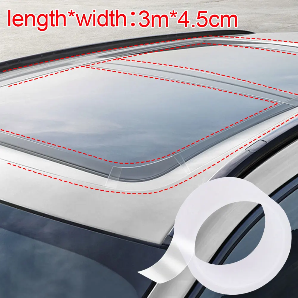 1Roll Waterproof Noise Insulation Car Sunroof Edge Seal Strips High Temperature Resistant Car Sunroof Sealing Strip Stickers