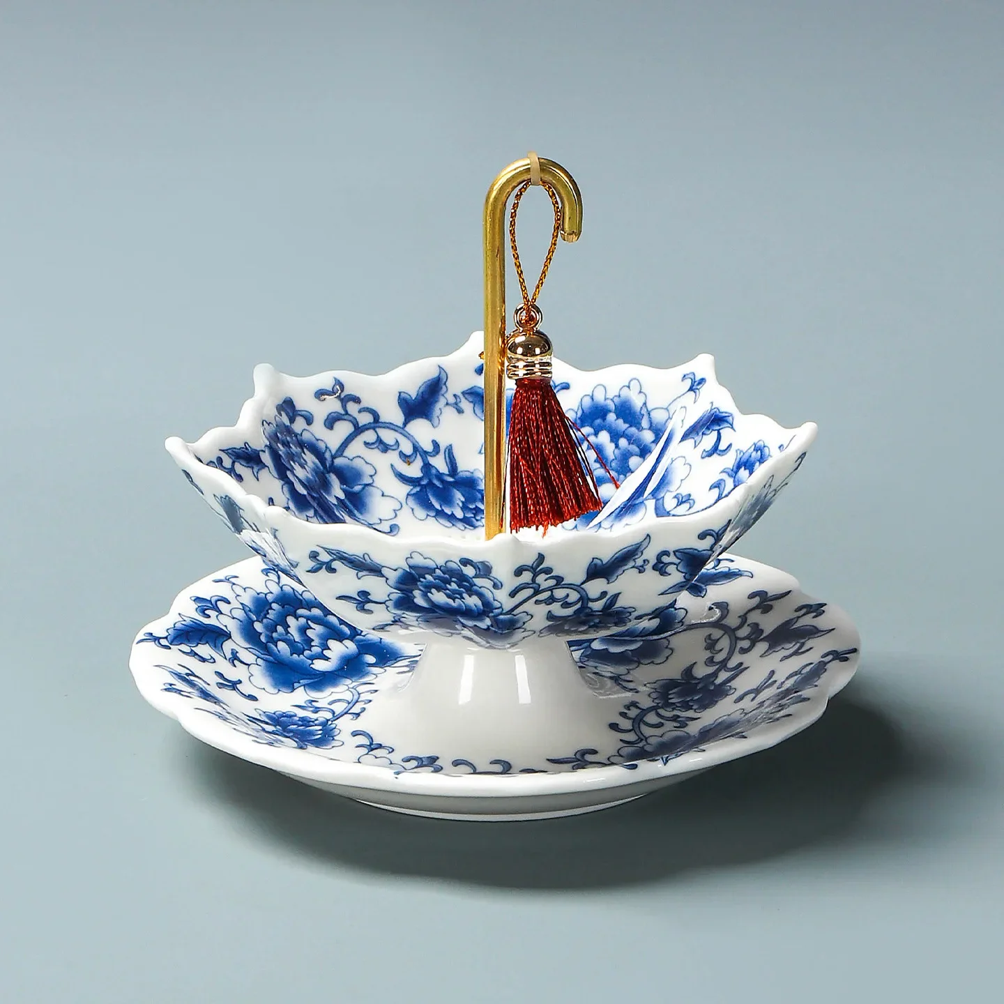 DSA ceramic umbrella tea leak kung fu tea set accessories coffee filter tabletop ornament