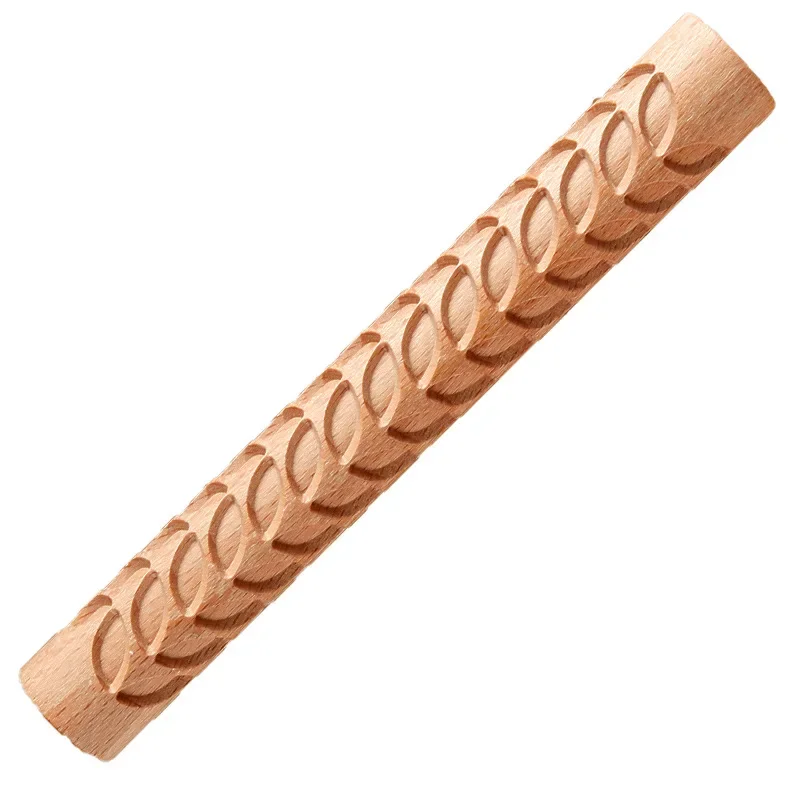 

Wooden Texture Mud Pressed Roller Pattern Roller Rod Embossed Polymer Clay Rolling Pin Ceramic Pottery Art