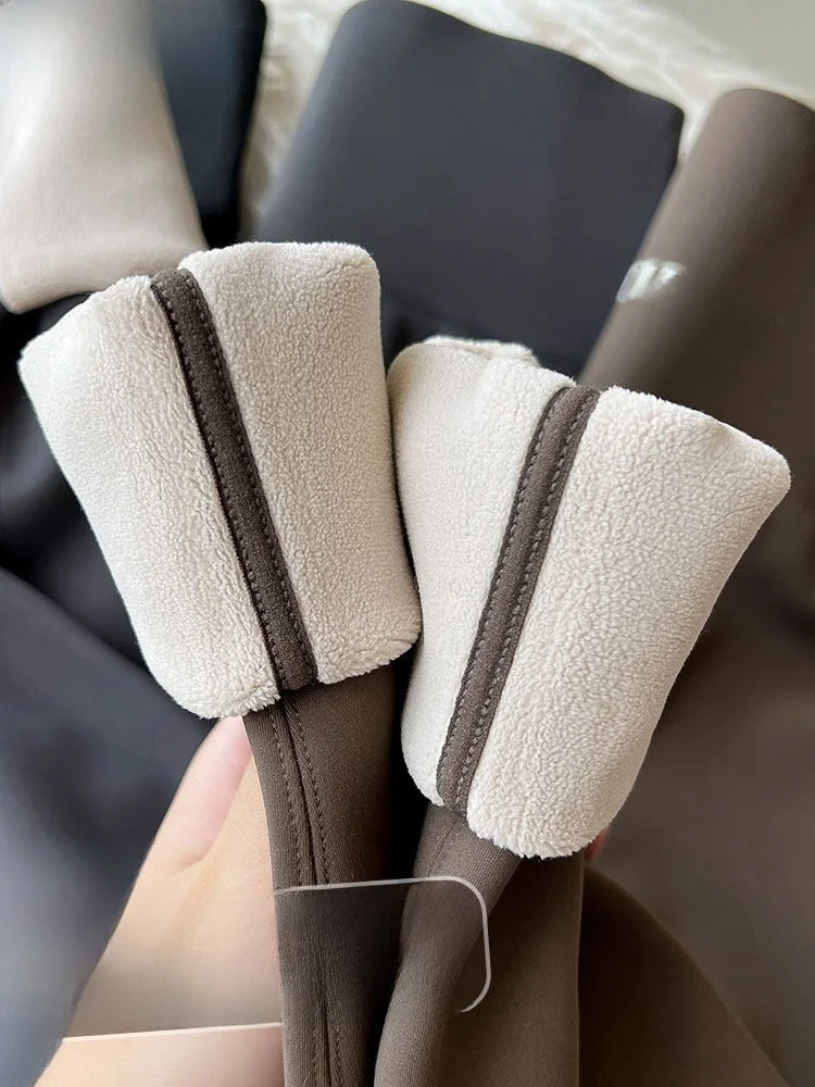 

Высококачественные женские зимние брюки для йоги с флисовой подкладкой, теплые хлопковые штаны для осени и зимы