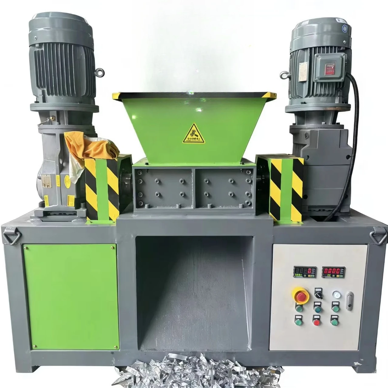 Industrial shredder, solid waste shredder, metal double shaft shredder, two axis automatic shredder