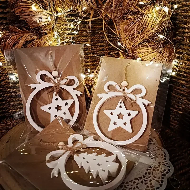 christmas silicone hanging mold for diy epoxy resin plaster concrete crafts snowflake christmas tree deer pendant casting mould view 3