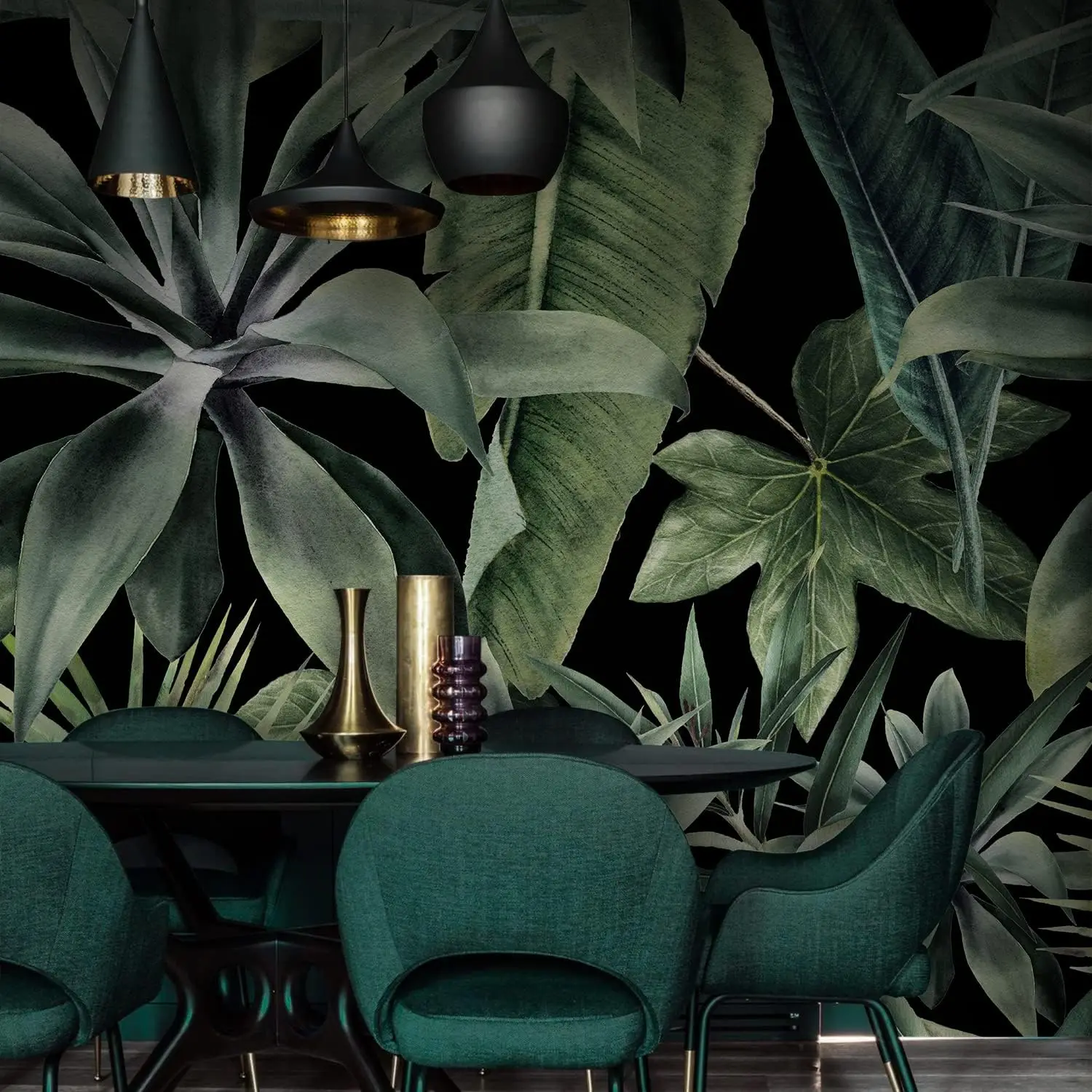 Luxury Tropical Jungle Leaves Tapestry Botanical Wall Mural Polyester Backdrop for Home Decor Living Room Wallpaper Art