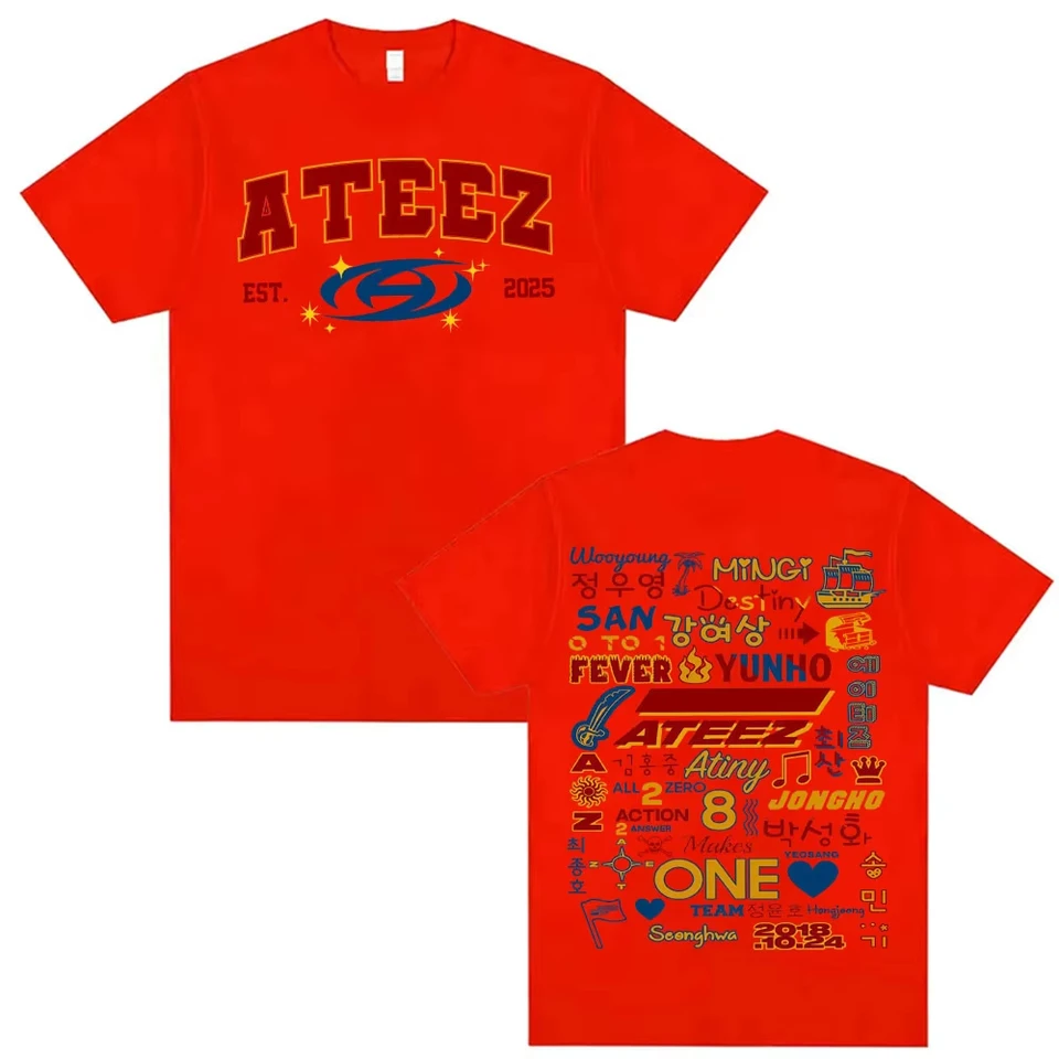 Kpop Ateez 2026 World Tour in Your Fantasy Merch T Shirts Men