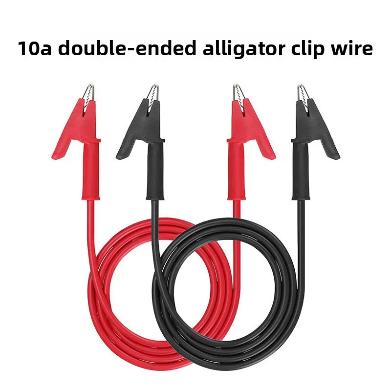 

12AWG аксессуары для цифровых инструментов, тестовый соединительный провод, двусторонний зажим типа «крокодил», тестовый провод, провод мультиметра, штекер типа «банан», 1 м