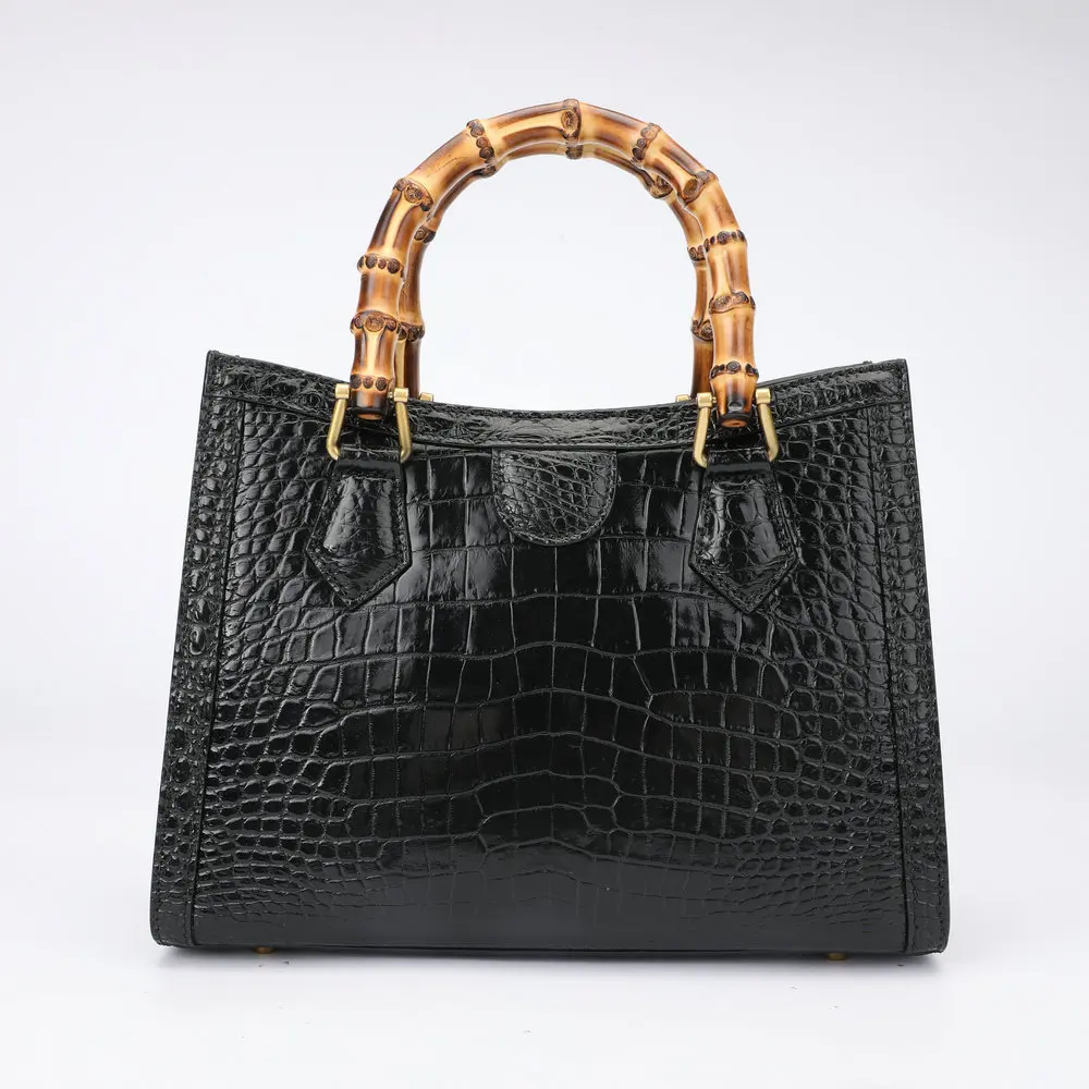 2023 New Designer Crocodile Leather Women Handbag Business Genuine Leather Lady Bag Large Capacity Shoulder Crossbody Bag 45