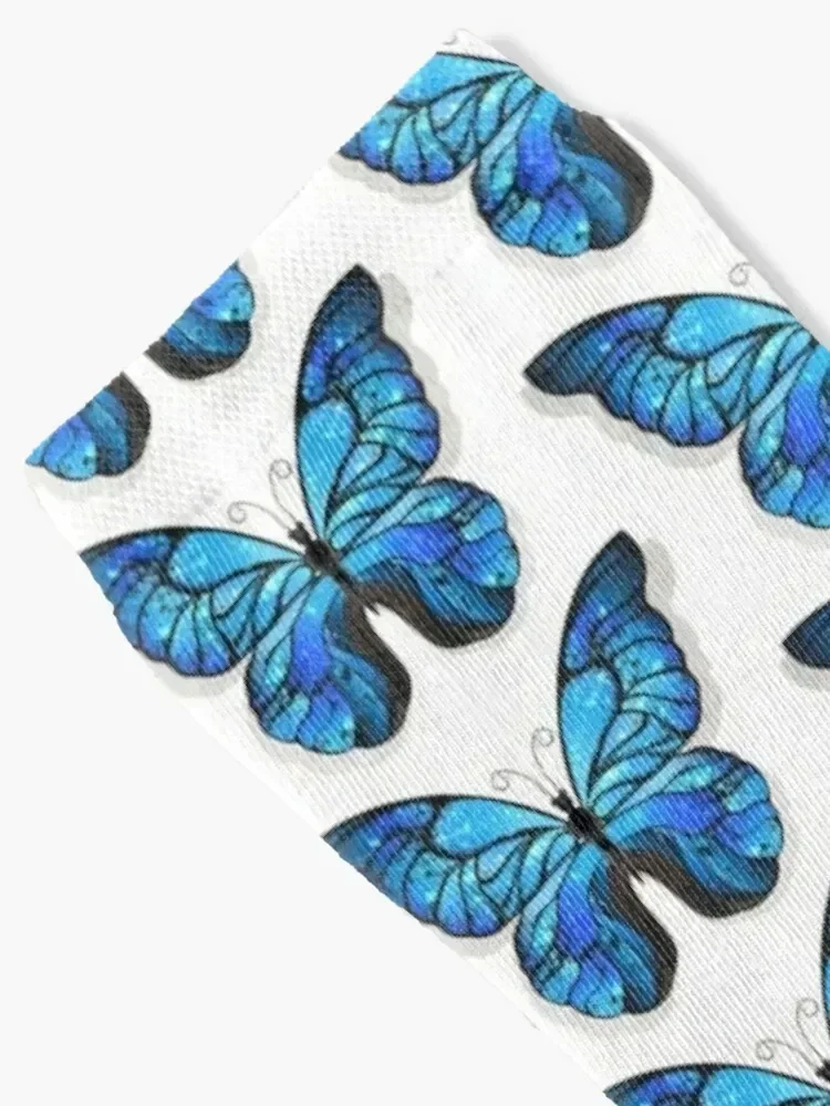 Blue Butterfly Morpho ( Blue Butterflies ) Socks men cotton high quality fashionable hiphop Socks Men's Women's