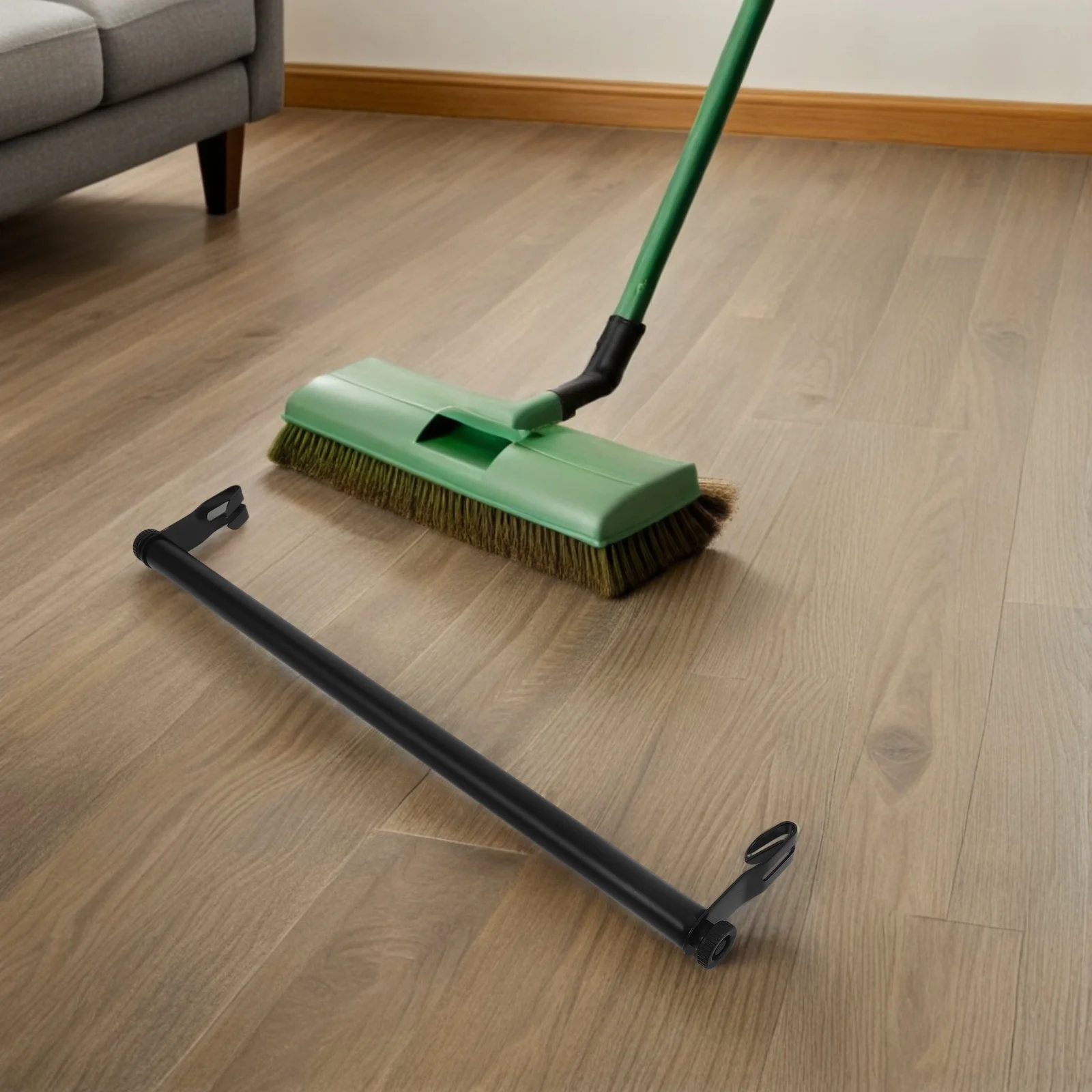 

Heavy Duty Carbon Steel Closet Hanging Rod 60cm No-Drill Wall Mount Clothes Rail Indoor Drying Organizer Wardrobe Storage