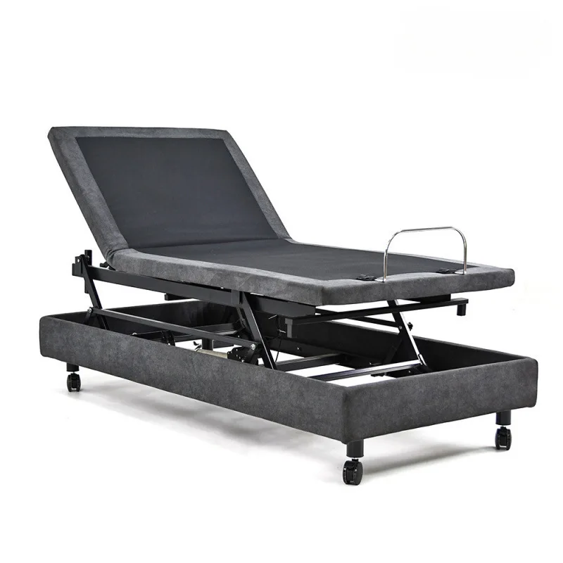 سرير رفع كهربائي ذكي حديث بأربعة محركات للعناية المنزلية الناعمة لكبار السن مع تصميم معدني لمنازل التمريض والفنادق #4