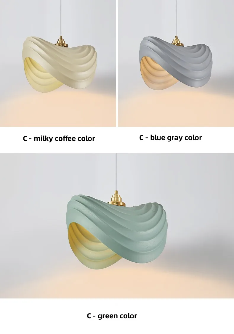 Dining Room E27 LED Pendant Lights Nordic Bar Wabi Sabi
