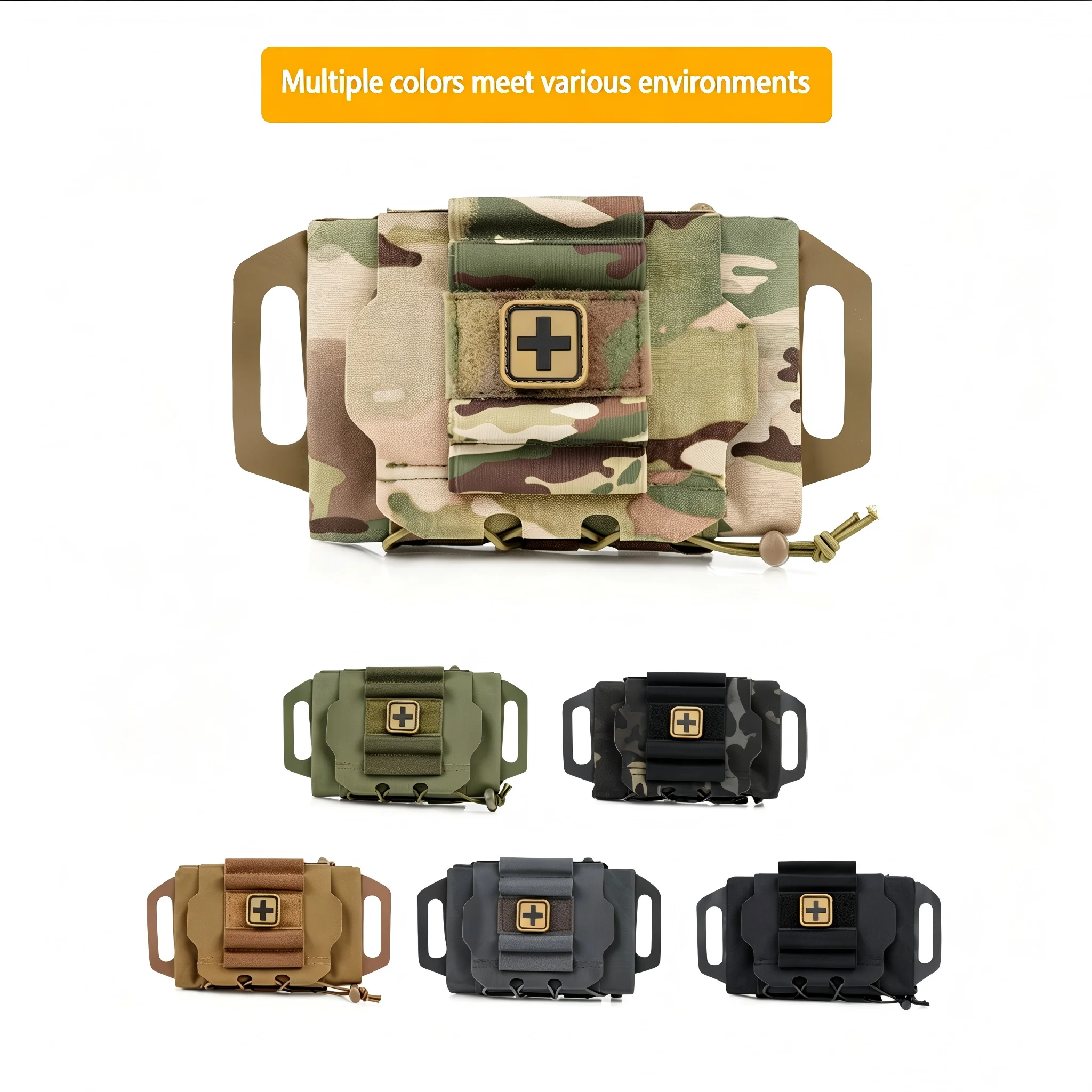 Schnellzugriff-Outdoor-Medizintasche, robuste CS-Taktik-Zubehörtasche, tragbare Aufbewahrungstasche für Wandern, Reisen und zur Hüftmontage – Detail 1