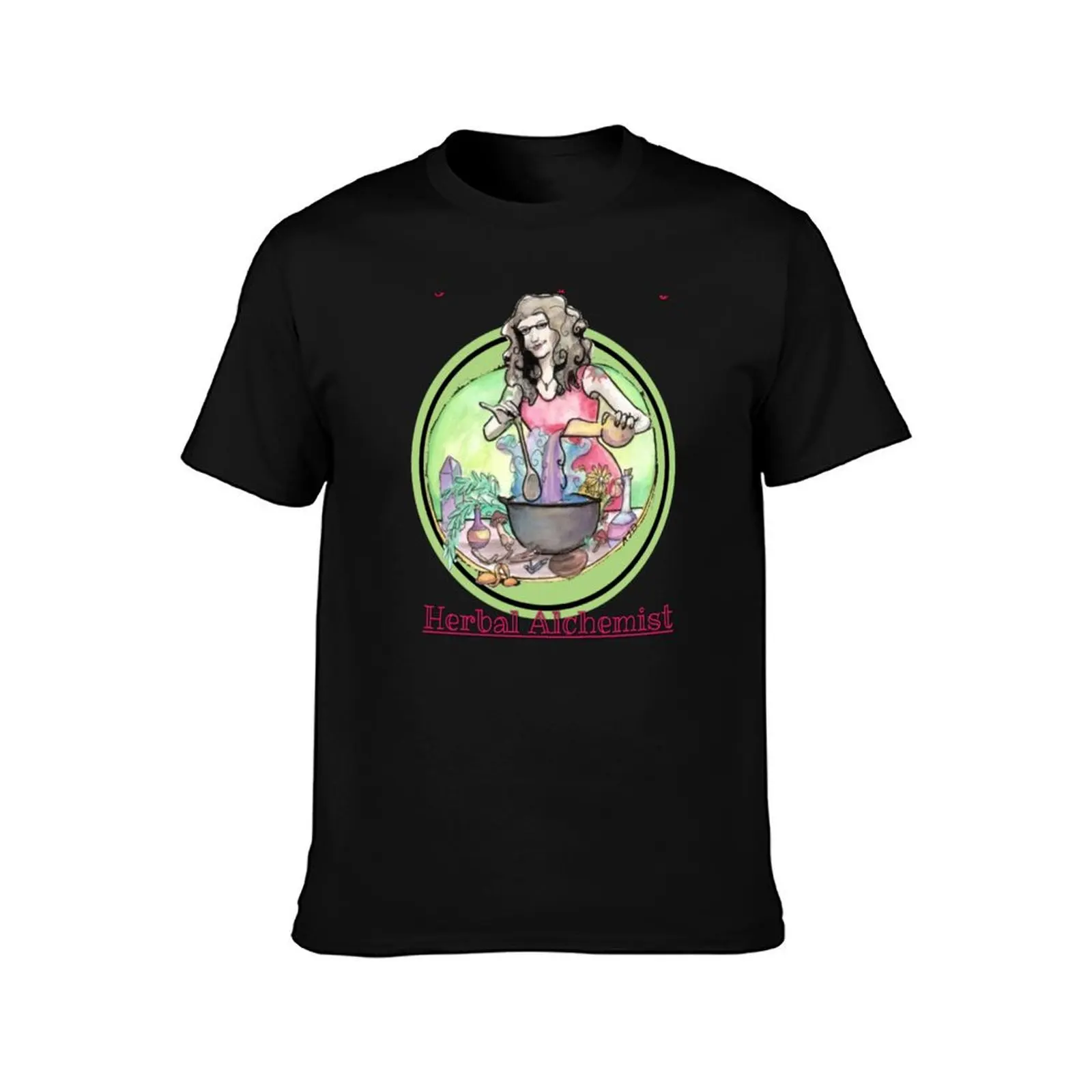 Sage Moon Apothecary - Herbal Alchemist T-Shirt Basic Solid Color Short Sleeve T-Shirt
