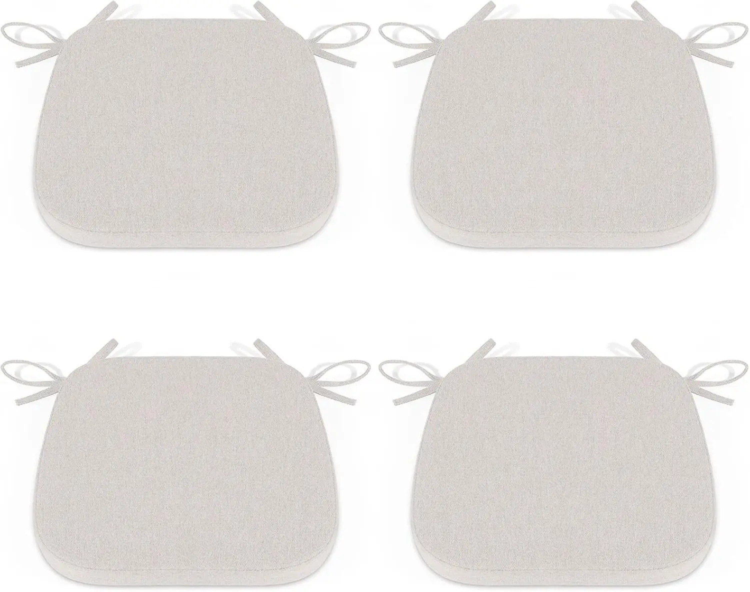 

Kitchen Chair Cushions Set Of 4, Dining Room Chairs Cushions With Ties, Indoor Seat Pads, 4 Pack, 15 X 15.5 Hes,