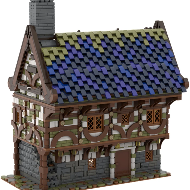 3294PCS MOC บ้านยุคกลาง&โรงเตี๊ยมอินน์ชนบทแฟนตาซีหมู่บ้าน DIY ชุดอาคารบล็อกของขวัญวันเกิด