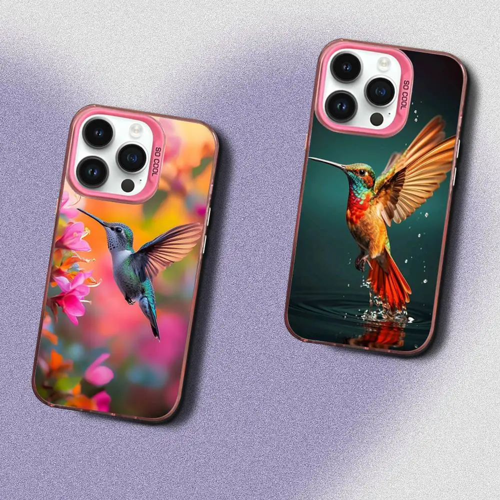 

H-Hummingbird-ES Phone Case For iPhone 17,16,15,14,13,12,Pro,Max,Plus,E,SE4,Air,Mini Pink IMD Box