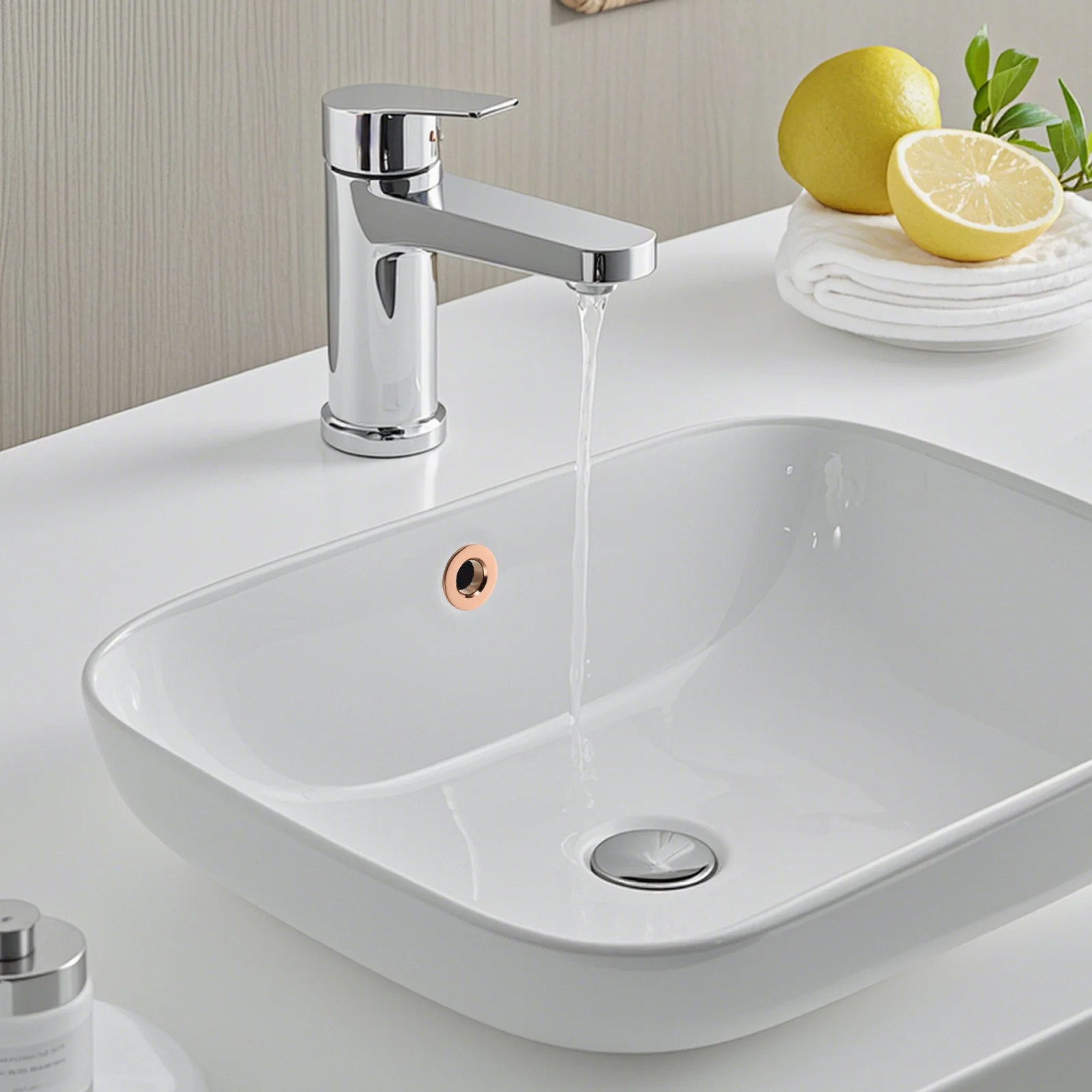 6 Stuks Gootsteen Overloop Cover Ring Lekvrije Afvoergat Cap Gemakkelijk Installeren Decoratieve Trim Voor Badkamer Keuken Wastafel Past