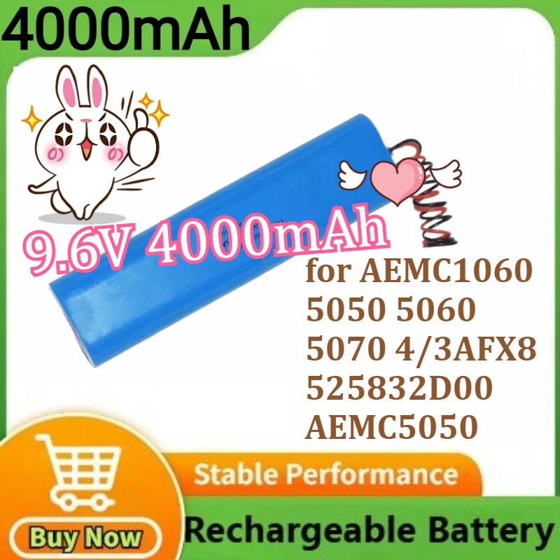 

Replacement Battery for AEMC1060 5050 5060 5070 4/3AFX8 525832D00 AEMC5050 Grounding Resistance Meter Battery Pack 9.6V 4000mAh