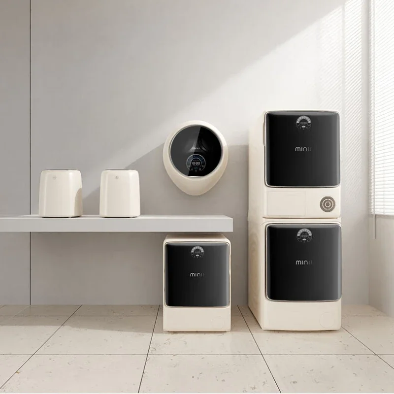 MINIJ-lavadora montada en la pared, lavadora de 2,5 kg, alta temperatura, tipo de carga frontal, automática, 220V