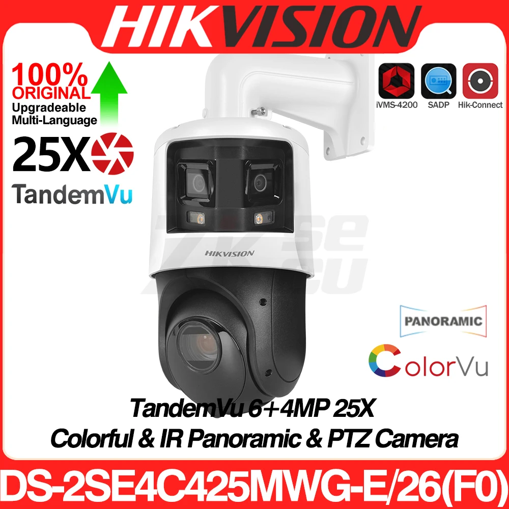 

Hikvision DS-2SE4C425MWG-E/26(F0) TandemVu 6MP 2.8mm F1.0 Bullet 4MP 25X PTZ 30-100M Colorful & IR Panoramic Deep Learning IPC