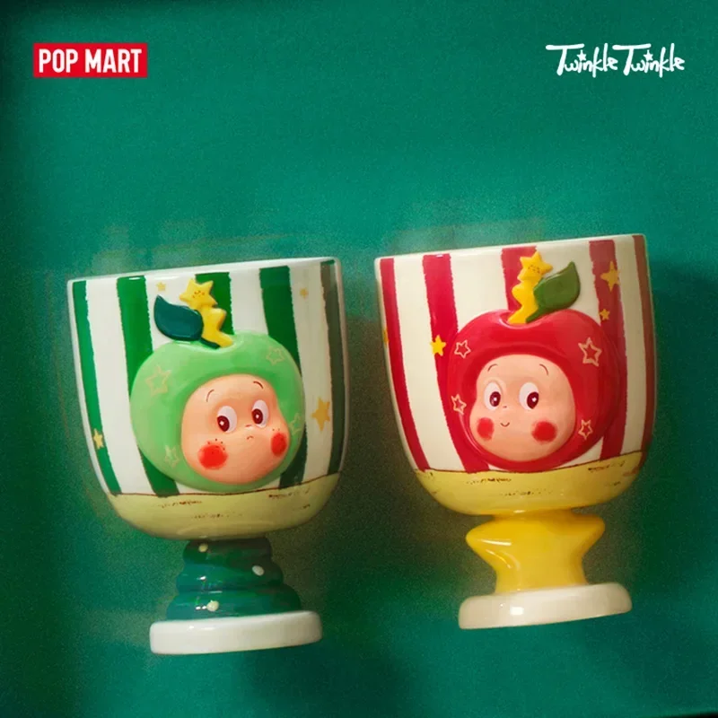 

POPMART Twinkle Twinkle Керамическая чашка Apple of My Eye Series Blind Box Симпатичная аниме-фигурка Тайная настольная игрушка с сумкой Guess