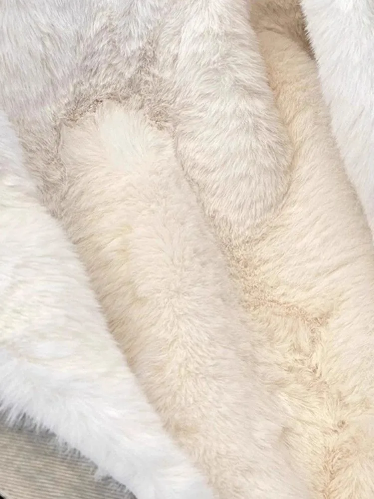 パーカージャケットコート女性のための厚い毛皮の襟フード付きアウターヴィンテージストリート長袖カップルコート 2025 新しい秋冬